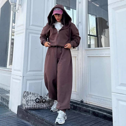 Damen Fleece-Jogginganzug Eveloria Gemütlich