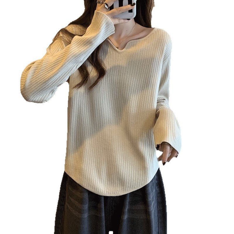 Damen Langarmshirt Rippstruktur Fein Eveloria