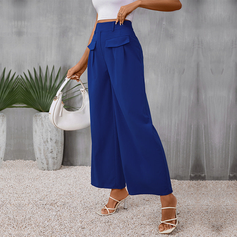 Damen Hochbundhose Weite Passform Praktische Taschen Eveloria