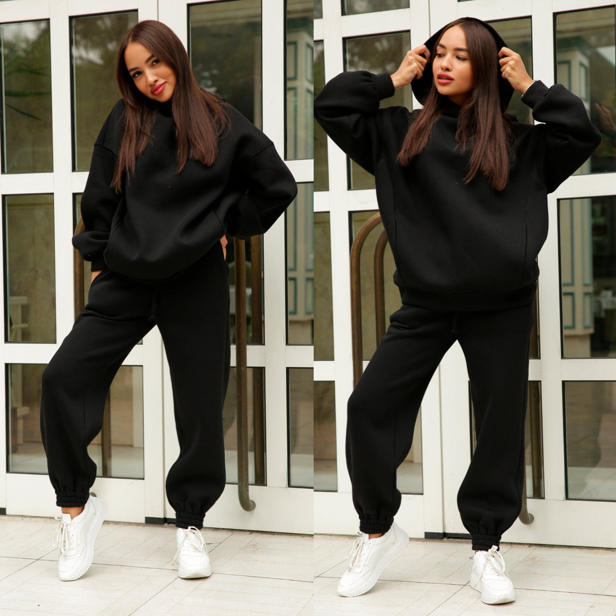 Eveloria Damen Sportlicher Hoodie Jogginghose Set