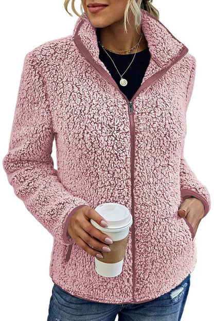 Damen Fleecejacke Weich Hochkragen Eveloria
