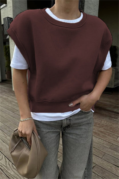 Damen Oversized Sweatshirt Breite Ärmel Hoher Bund Eveloria