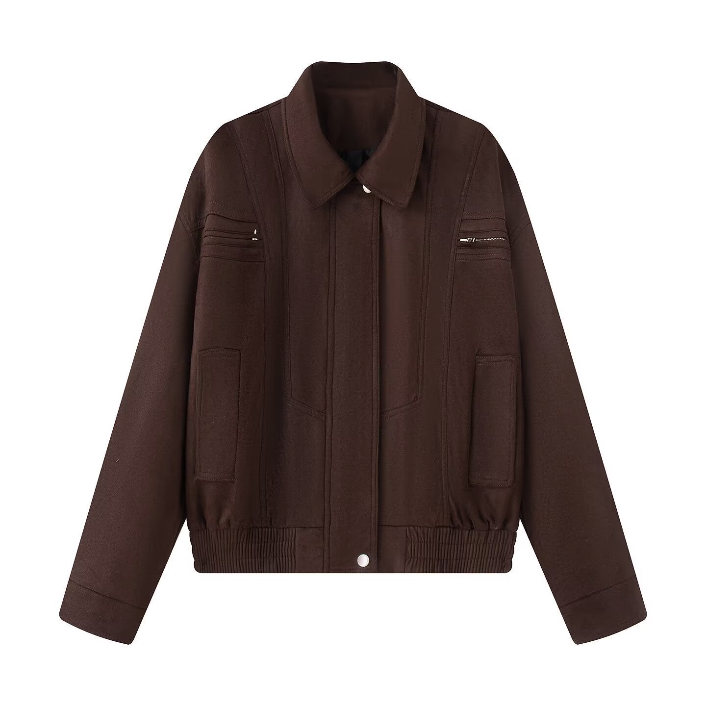 Eveloria Damen Übergangsjacke Praktische Taschen Elegant