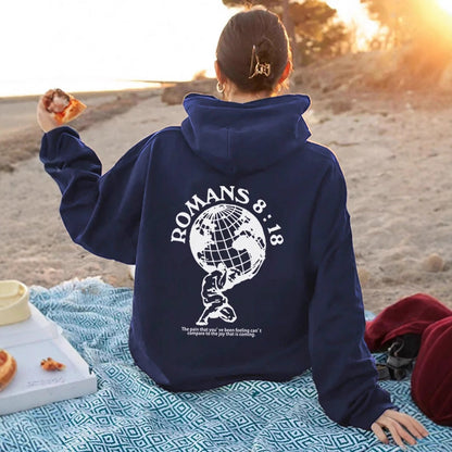 Damen Kapuzenpullover Weltmotiv Druck Eveloria - Eveloria