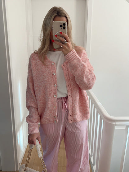 Damen Strickjacke Lässig Knöpfe Feinripp Eveloria