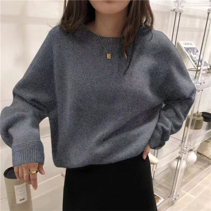 Damen Kaschmirpullover Feine Rippstruktur Lässiger Schnitt Beige
