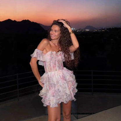 Damen Cocktailkleid Voluminöser Rock Kragen Schwarz Eveloria - Eveloria