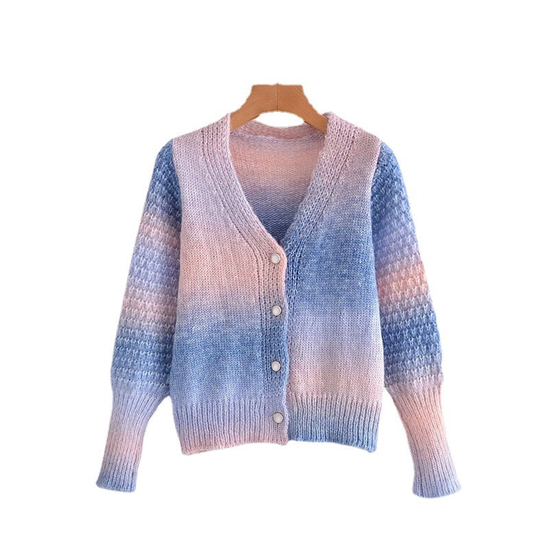 Damen Strickjacke Bunt Meliert Eveloria