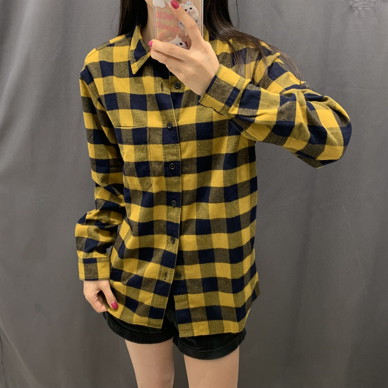 Damen Flanell-Hemdbluse Kariert