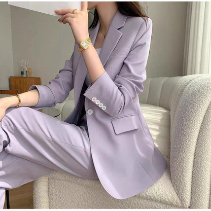 Damen Zweiteiliger Anzug Elegant Schnitt Eveloria