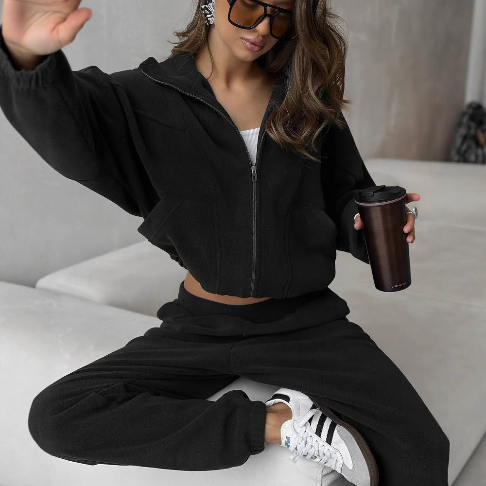 Damen Sportanzug Kapuzenpullover Elastischer Bund