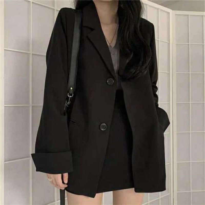 Damen Blazer Zwei-Knopf-Verschluss Weiter Schnitt Eveloria - Eveloria
