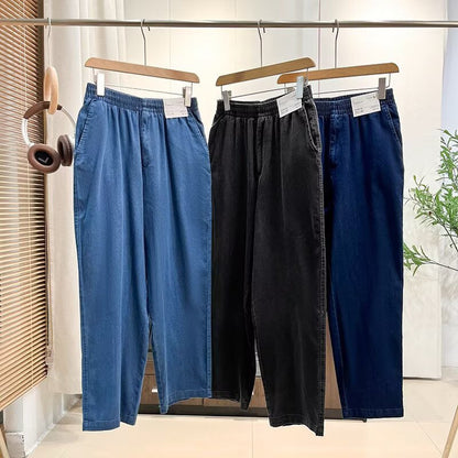Damen Weite Jeans mit elastischem Bund Eveloria