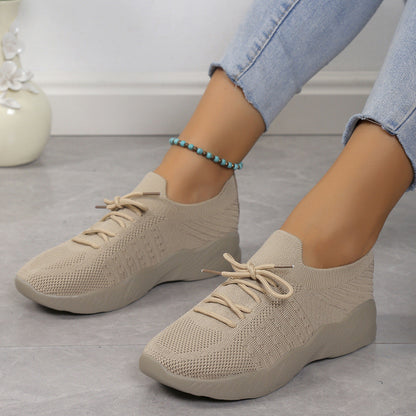 Damen Slip-On Sportschuhe Atmungsaktives Obermaterial Eveloria