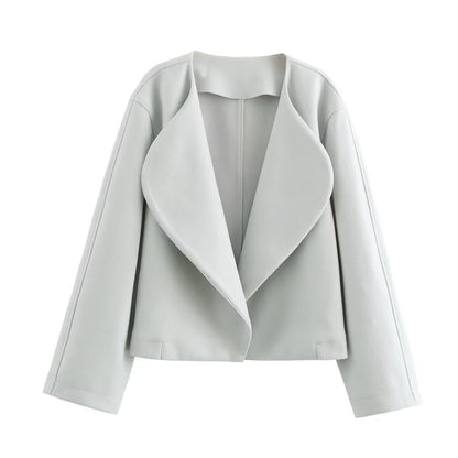 Damen Kurzjacke Stehkragen Modern Eveloria