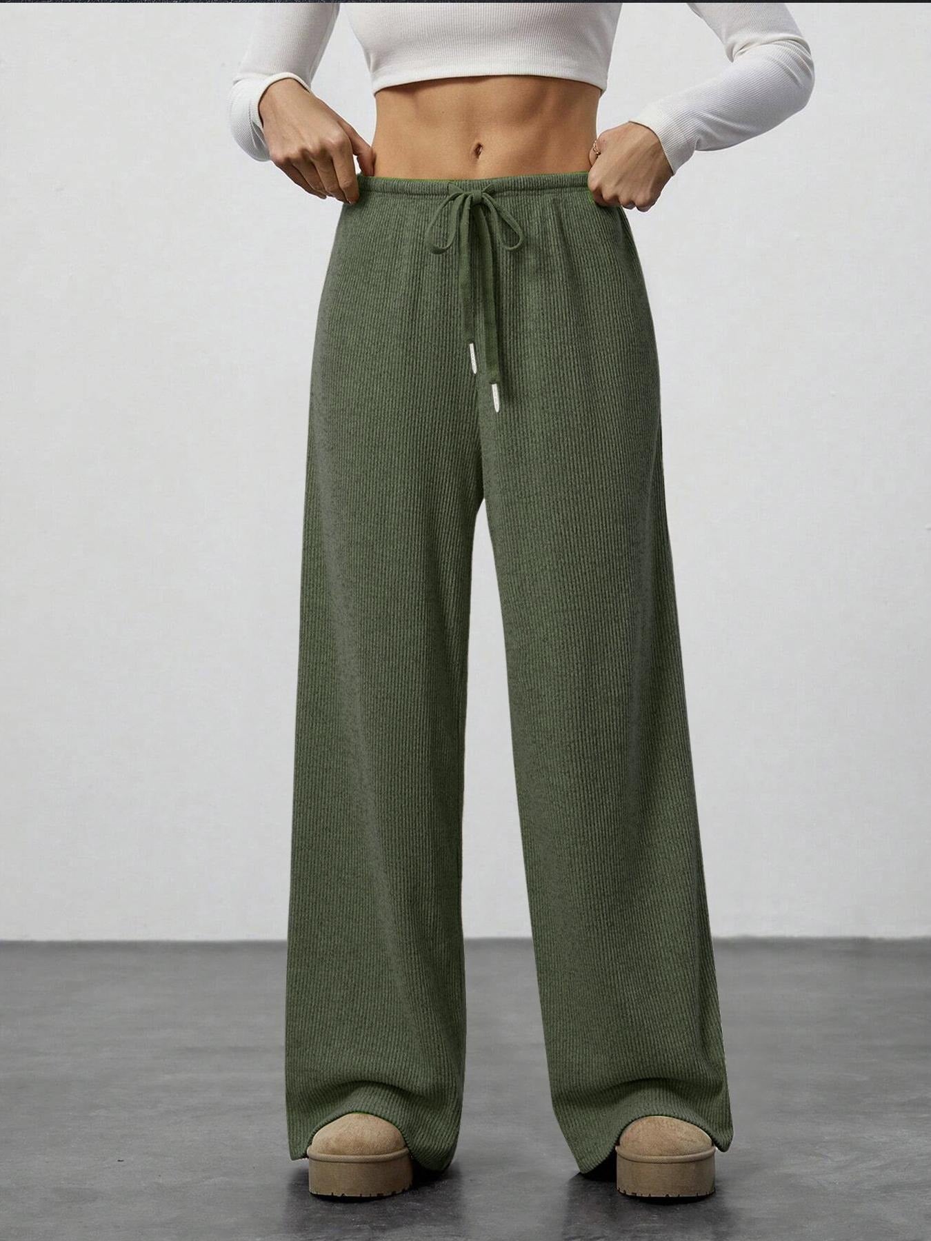 Damen Strickhose Weite Passform Eveloria