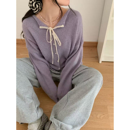 Damen Cardigan mit Kordelzug und Knöpfen Rosa - Eveloria