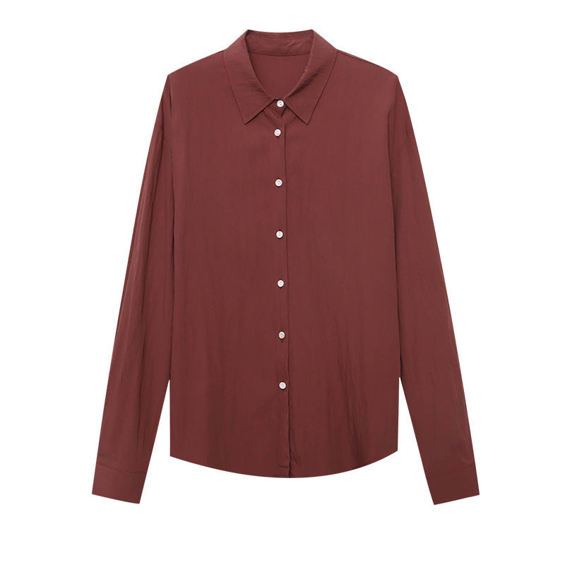 Damen Oversized Hemdbluse Feine Details Kontrastärmel