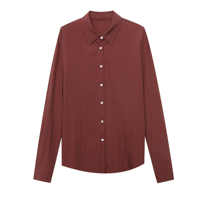 Damen Oversized Hemdbluse Feine Details Kontrastärmel