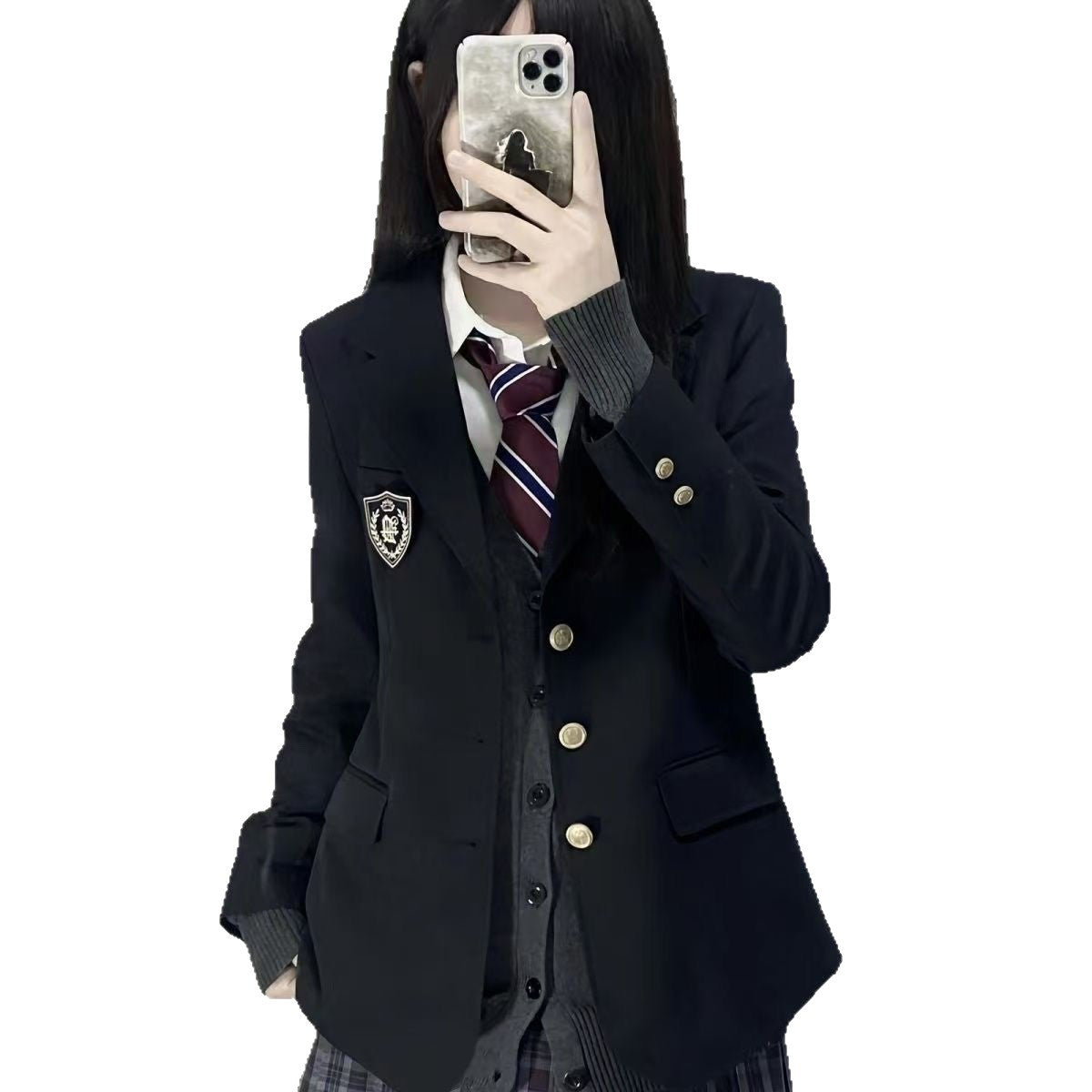 Damen Blazer Schuluniform Eveloria Marineblau
