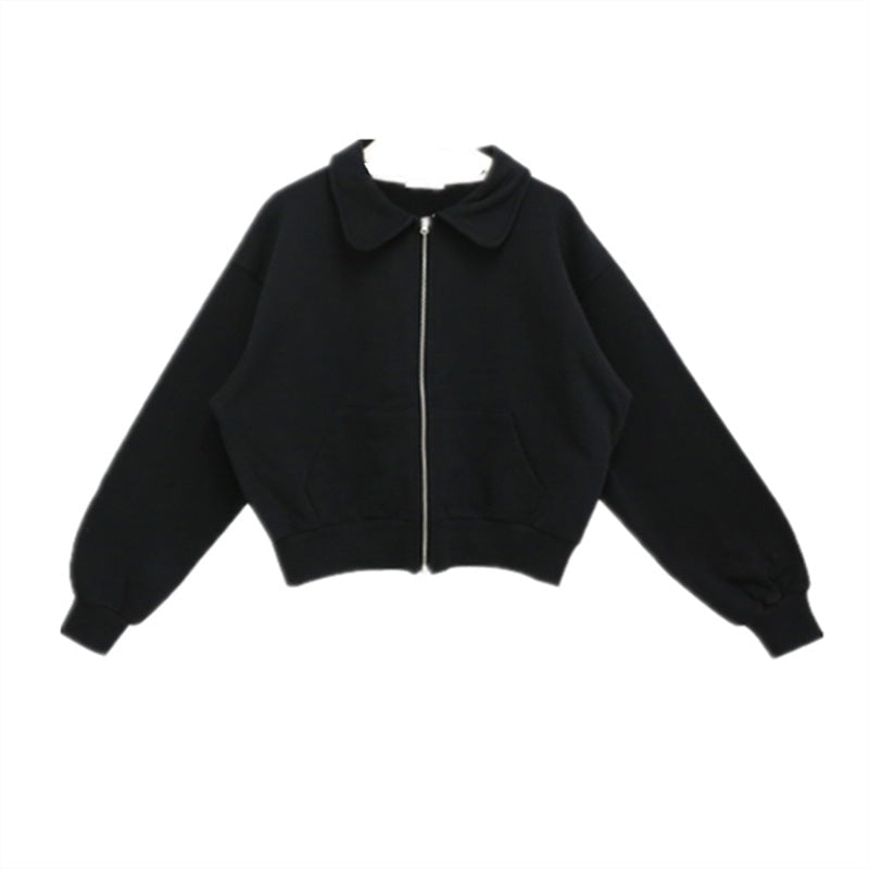 Damen Sweatjacke Reißverschluss Weite Ärmel Eveloria