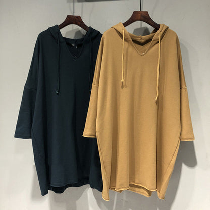 Damen Hoodie-Kleid Großzügig Kapuze Eveloria