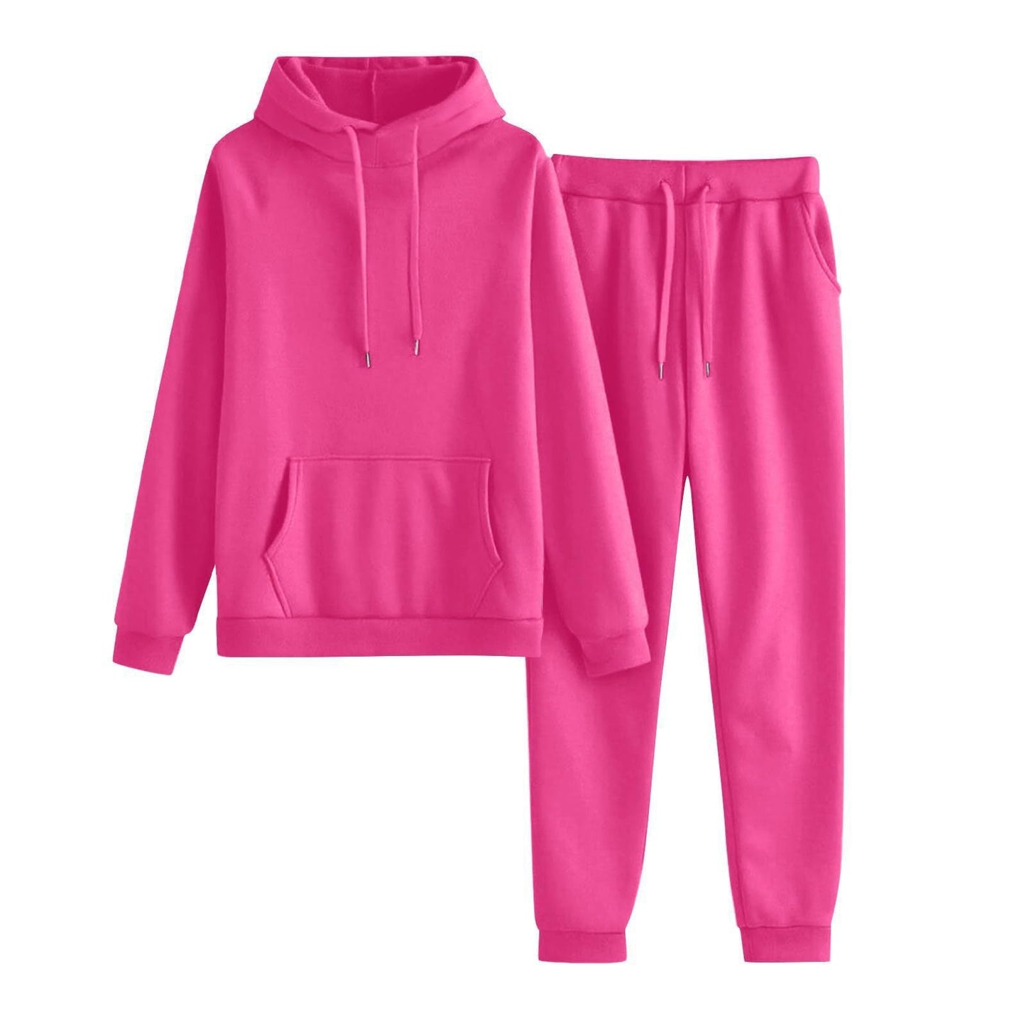 Damen Hoodie Jogginghose Set Lässig Mit Taschen Eveloria