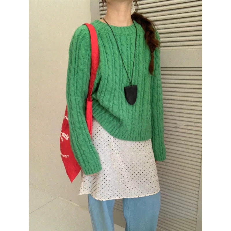 Damen Grobstrickpullover Lässiger Schnitt Eveloria