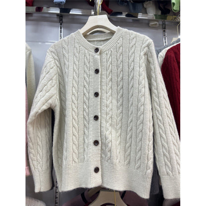 Damen Strickjacke Zopfmuster Eveloria