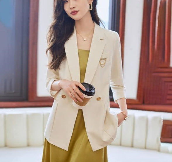 Damen Blazer Modisch Elegant Knöpfe Eveloria
