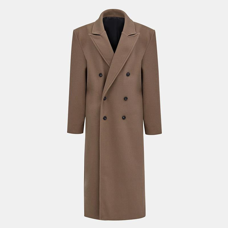 Damen Doppelreiher Wollmantel Elegantes Design Eveloria