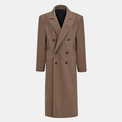 Damen Doppelreiher Wollmantel Elegantes Design Eveloria