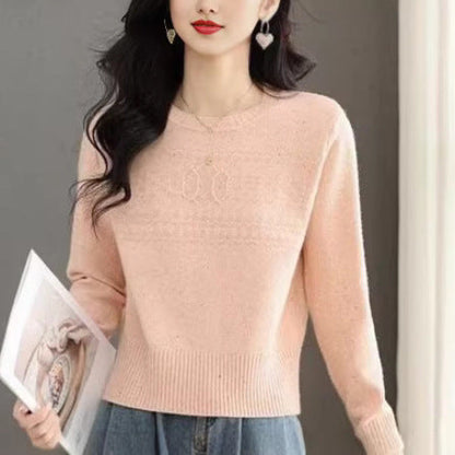 Damen Strickpullover Feines Zopfmuster Eveloria