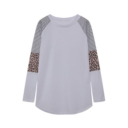 Damen Langarmshirt Tiermuster Streifendesign Eveloria