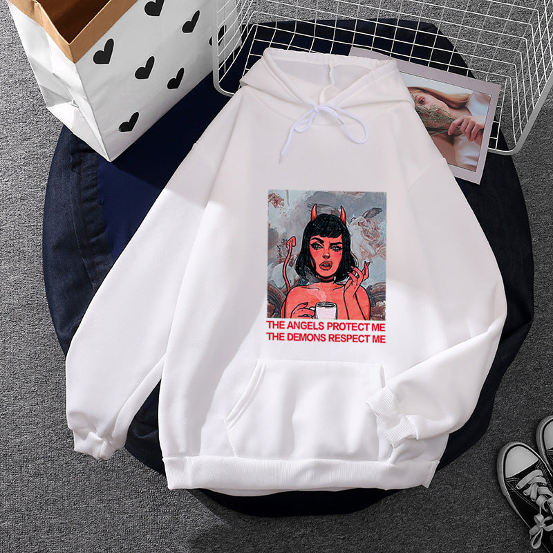 Damen Hoodie Grafikdruck Eveloria