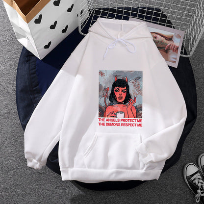 Damen Hoodie Grafikdruck Eveloria
