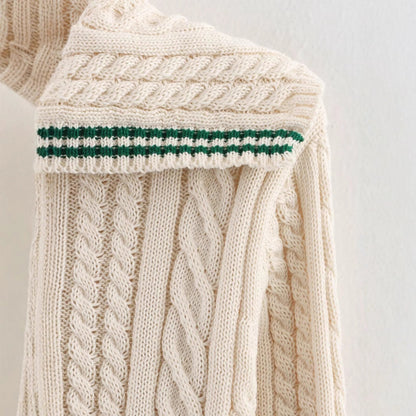 Damen Strickpullover Klassischer Stehkragen Zopfmuster Eveloria