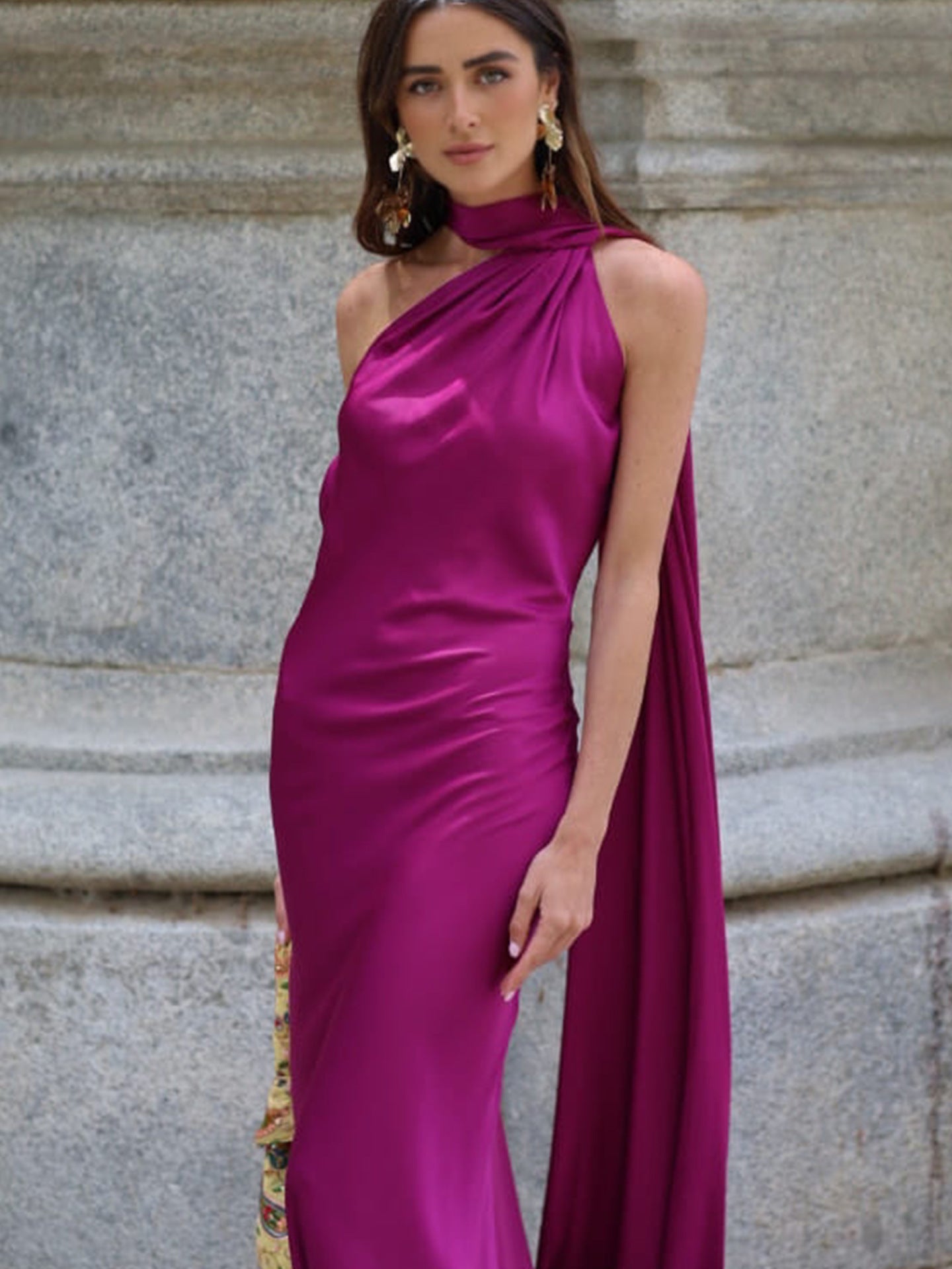 Damen Abendkleid Schulterfrei Fließend Eveloria