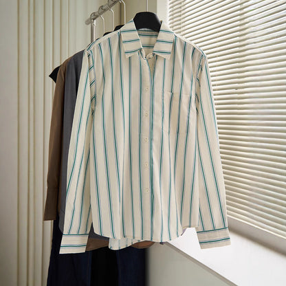 Damen Bluse Übergroß Gestreift Eveloria