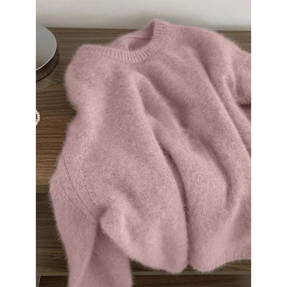 Damen Pullover Feine Strickmischung Bequem Eveloria