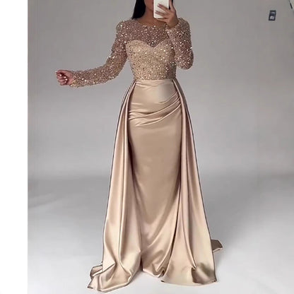 Damen Abendkleid mit Glitzerdetails und fließendem Stoff Eveloria - Eveloria
