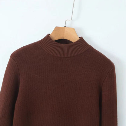Damen Feinstrickpullover Stehkragen Eveloria