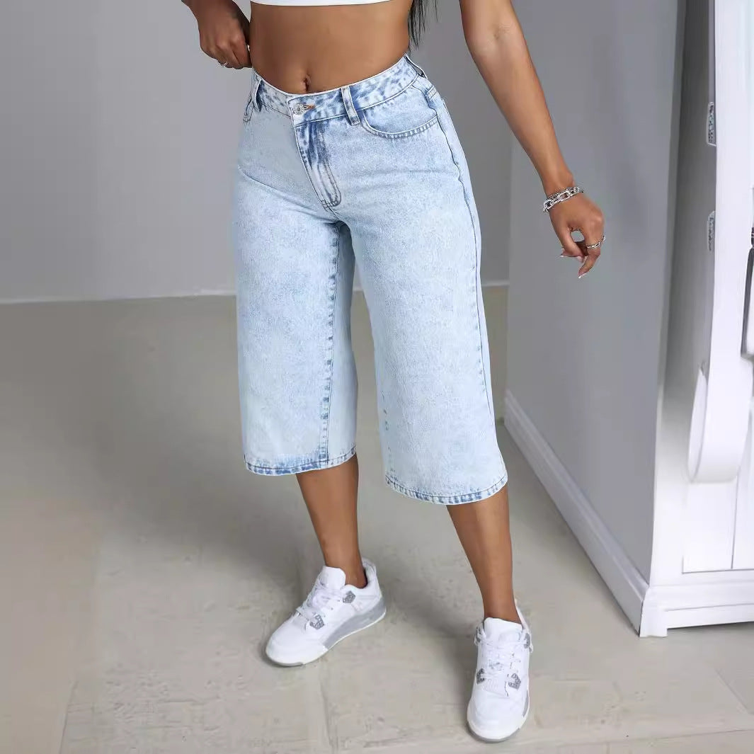 Damen Culotte Jeans Eveloria Komfort - Eveloria