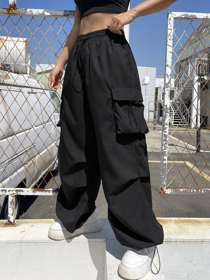 Damen Cargo-Hose Extragroßer Schnitt Praktische Taschen
