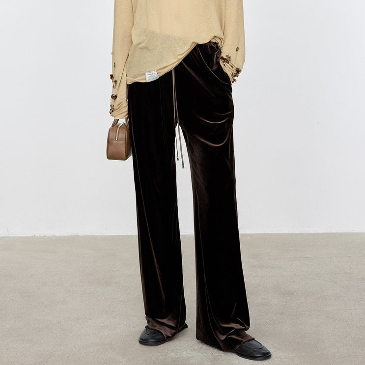 Damen Samt-Hose Bequem Eveloria