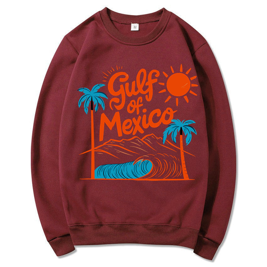 Damen Sweatshirt Maritimes Grafikdesign Lässiger Schnitt Grau