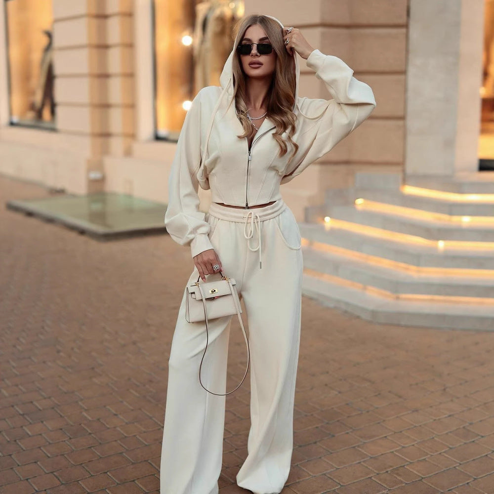 Damen Hoodie Hose Set Eveloria Elegant