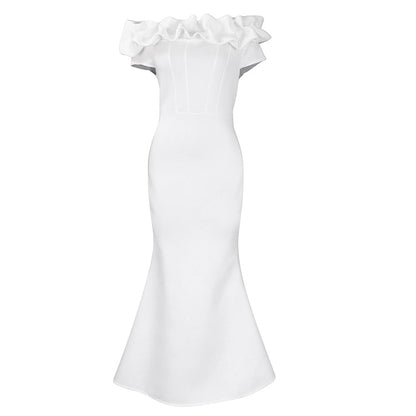 Damen Wickelkleid Elegantes Design Voluminöser Kragen Eveloria