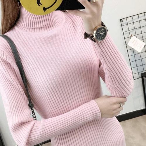 Damen Rollkragenpullover Rippstruktur Eveloria