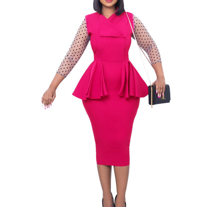 Damen Business-Kleid Puffärmel Eveloria Elegantes